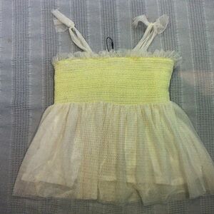 Yellow and Cream Kids Camisole